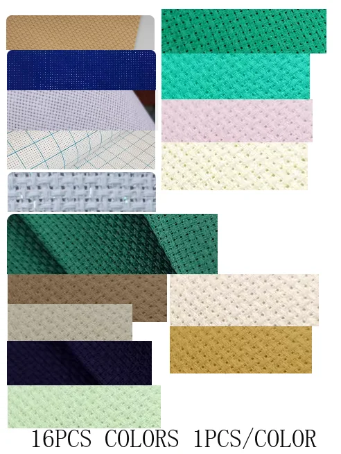 Набор из 16 штук: цветные канвы Аида 25x25 см, маленькие тканевые полотна, 14ct, ткань для вышивки крестом, материалы для рукоделия DIY
Набор из 16 штук: цветные канвы Аида 25x25 см, маленькие тканевые полотна, 14ct, ткань для вышивки крестом, материалы для рукоделия DIY