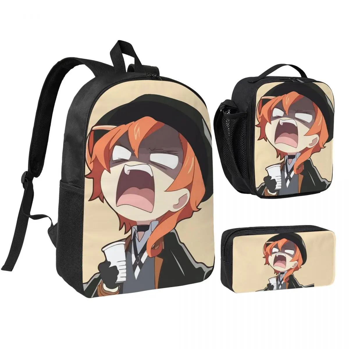Chuya Nakahara Bungo Stray Dogs Anime Backpack BookBag School Bag Laptop Shoulder Bags 3ps Insulated Lunch Bag Pencil Case
Chuya Nakahara Bungo Stray Dogs Anime Backpack BookBag School Bag Laptop Shoulder Bags 3ps Insulated Lunch Bag Pencil Case