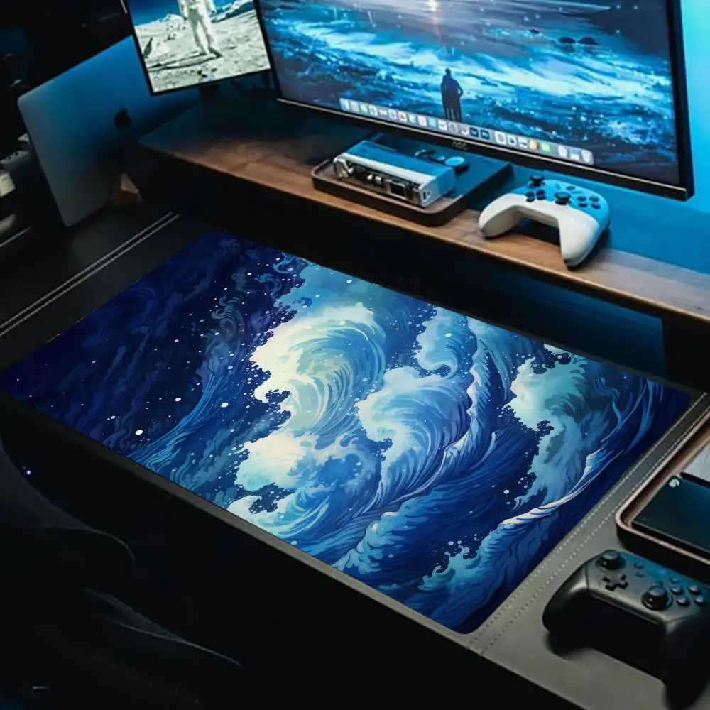 Blue Waves Mouse Pad Large Computer Office Game Table Mat 90x40 XXL Rubber Anti-slip Stitched Edge Keyboard Mats Long Desk Pads
Blue Waves Mouse Pad Large Computer Office Game Table Mat 90x40 XXL Rubber Anti-slip Stitched Edge Keyboard Mats Long Desk Pads