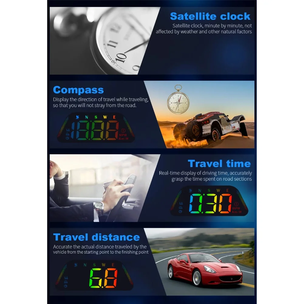Дисплей HUD для ночного вождения автомобиля, вращающееся крепление на присоске, противоскользящая накладка в комплекте, точное отображение скорости GPS
Дисплей HUD для ночного вождения автомобиля, вращающееся крепление на присоске, противоскользящая накладка в комплекте, точное отображение скорости GPS