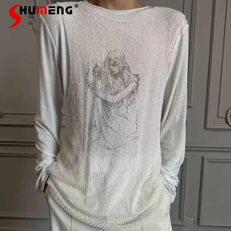 2026 Men's Spring New Fashion Hollow Out Sunscreen Blouse Tops Round Neck Long Sleeve Shirts Comfort Breathable Handsome Shirts
2026 Men's Spring New Fashion Hollow Out Sunscreen Blouse Tops Round Neck Long Sleeve Shirts Comfort Breathable Handsome Shirts