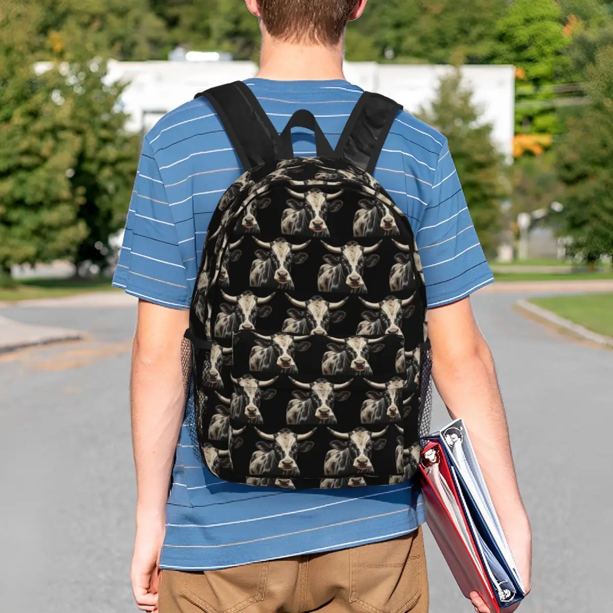 Cattle Realistic Oil Painting Print Backpack Student BookBag Children School Bag Laptop Shoulder Bags for Men Women
Cattle Realistic Oil Painting Print Backpack Student BookBag Children School Bag Laptop Shoulder Bags for Men Women
