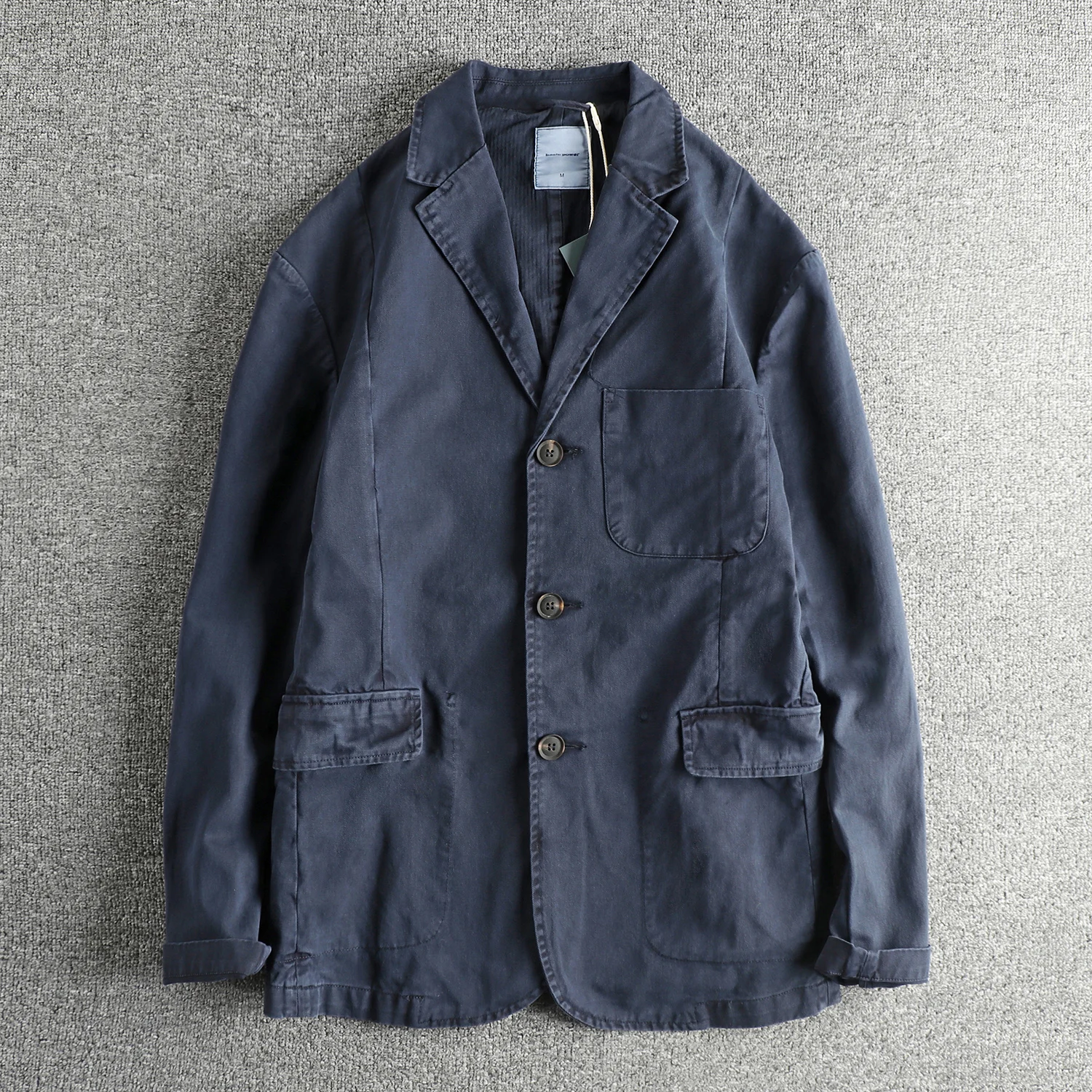 Retro Pure Cotton Men's Casual Suit Jacket Vintage Washed Spring Autumn Versatile Comfortable Fit Standard Style Long Sleeve
Retro Pure Cotton Men's Casual Suit Jacket Vintage Washed Spring Autumn Versatile Comfortable Fit Standard Style Long Sleeve