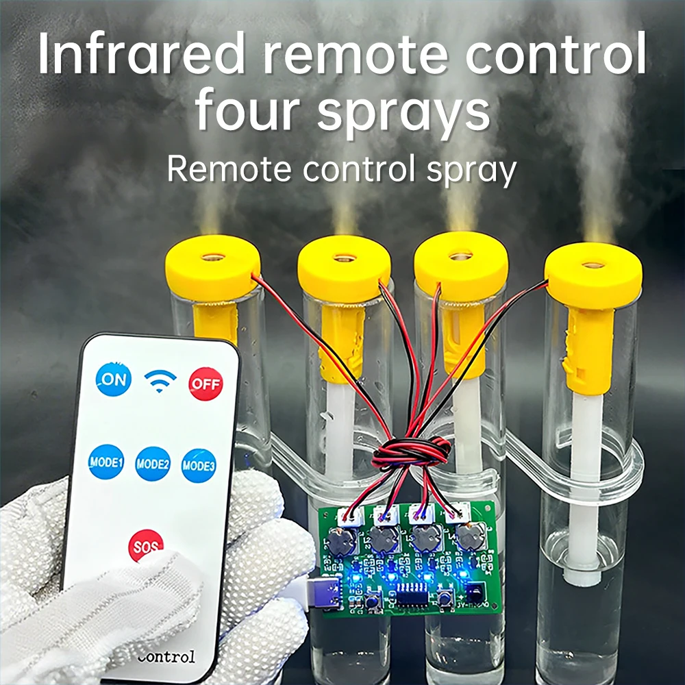 DC 5V Remote Control Four Spray Humidifier Module Type C Atomization Board DIY Ultrasonic Atomizer Kit Adjustable Mist Maker
DC 5V Remote Control Four Spray Humidifier Module Type C Atomization Board DIY Ultrasonic Atomizer Kit Adjustable Mist Maker