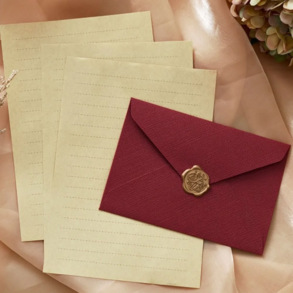 3pcs Red Linen Envelope Letter Set Vintage Chinese Style Lacquer Envelope Cowhide Special Paper Envelope Stationery
3pcs Red Linen Envelope Letter Set Vintage Chinese Style Lacquer Envelope Cowhide Special Paper Envelope Stationery