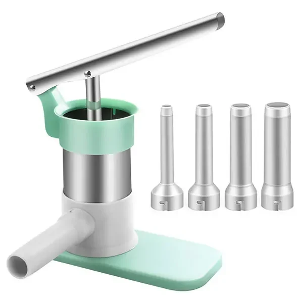 Stainless Steel Manual Sausage Maker, Household Meat Filling Stuffer with 4 Tubes
Stainless Steel Manual Sausage Maker, Household Meat Filling Stuffer with 4 Tubes