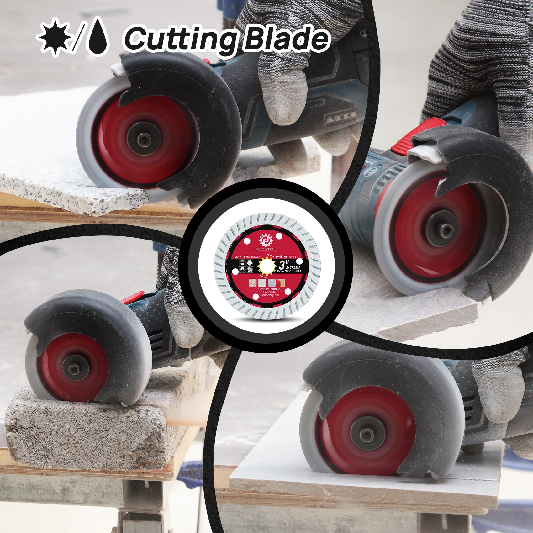 FOCSTOL Cutting Disc Corrugated Stone Concrete Saw Blades Dia 75mm Concrete Cutting Disc for Granite Marble Massonry Disc
FOCSTOL Cutting Disc Corrugated Stone Concrete Saw Blades Dia 75mm Concrete Cutting Disc for Granite Marble Massonry Disc