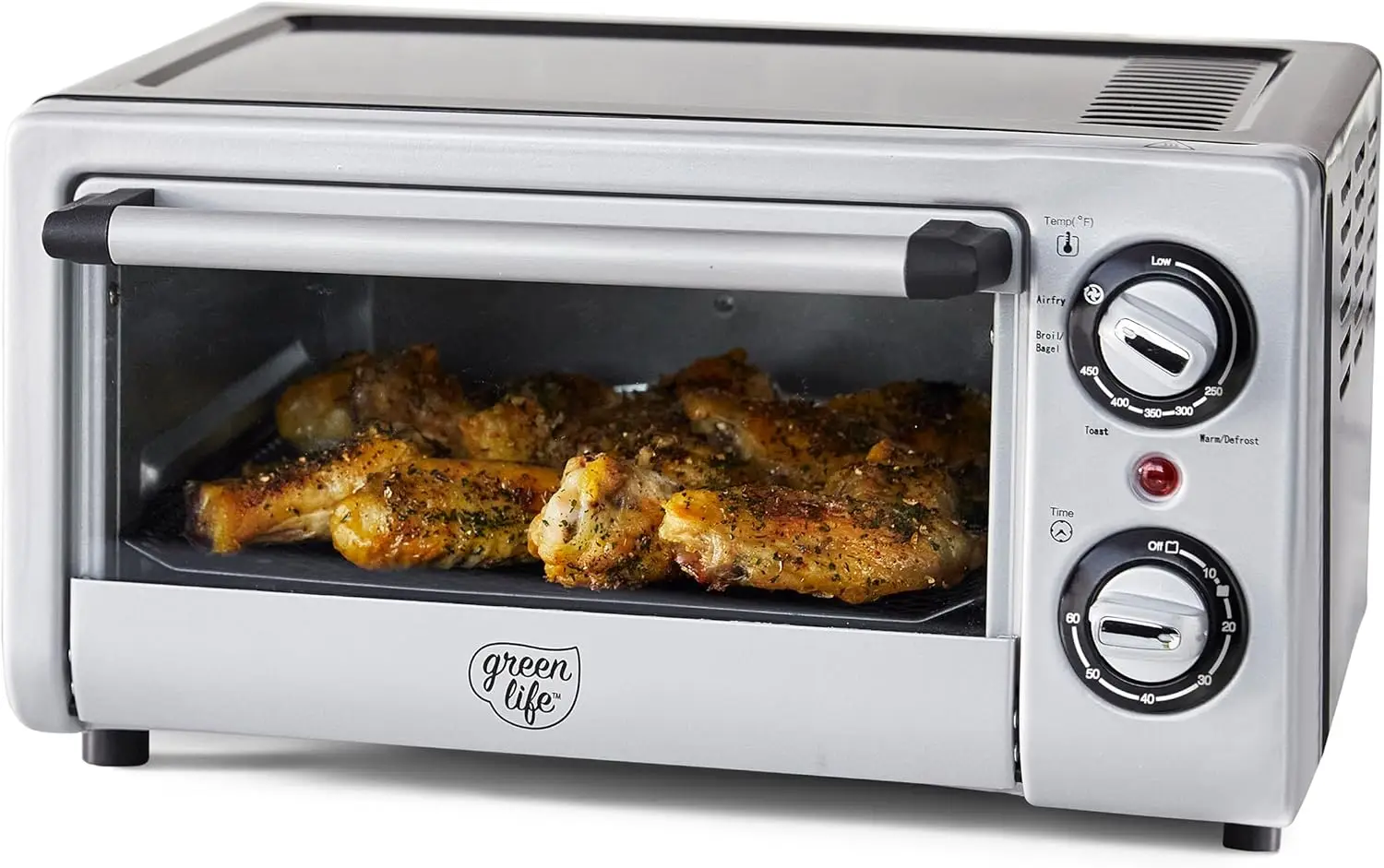 Stainless Steel Air Fryer Toaster Oven with Ceramic Nonstick, PFAS-Free, Adjustable Controls, Auto Shutoff in Black
Stainless Steel Air Fryer Toaster Oven with Ceramic Nonstick, PFAS-Free, Adjustable Controls, Auto Shutoff in Black