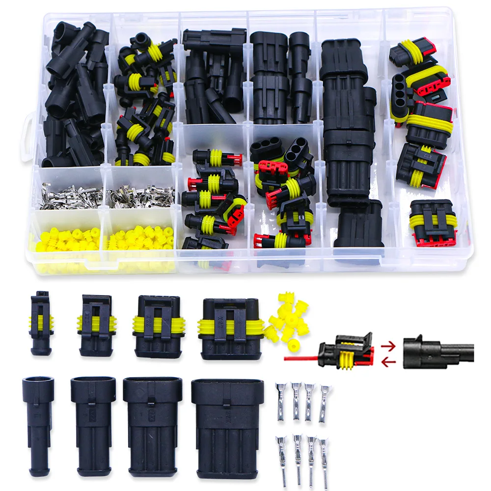 240-1004pcs Boxed automobile waterproof connector kit male and female pair plug terminal harness plug connector hole 1-6 
240-1004pcs Boxed automobile waterproof connector kit male and female pair plug terminal harness plug connector hole 1-6