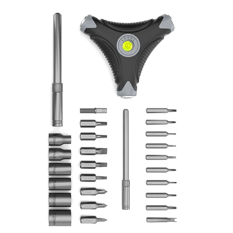 COFA-28 In 1 Screwdriver Set S2 Screwdriver Bits Kit Hex Socket Level Gauge Handle Repair Hand Tools For Electronics,Watch
COFA-28 In 1 Screwdriver Set S2 Screwdriver Bits Kit Hex Socket Level Gauge Handle Repair Hand Tools For Electronics,Watch