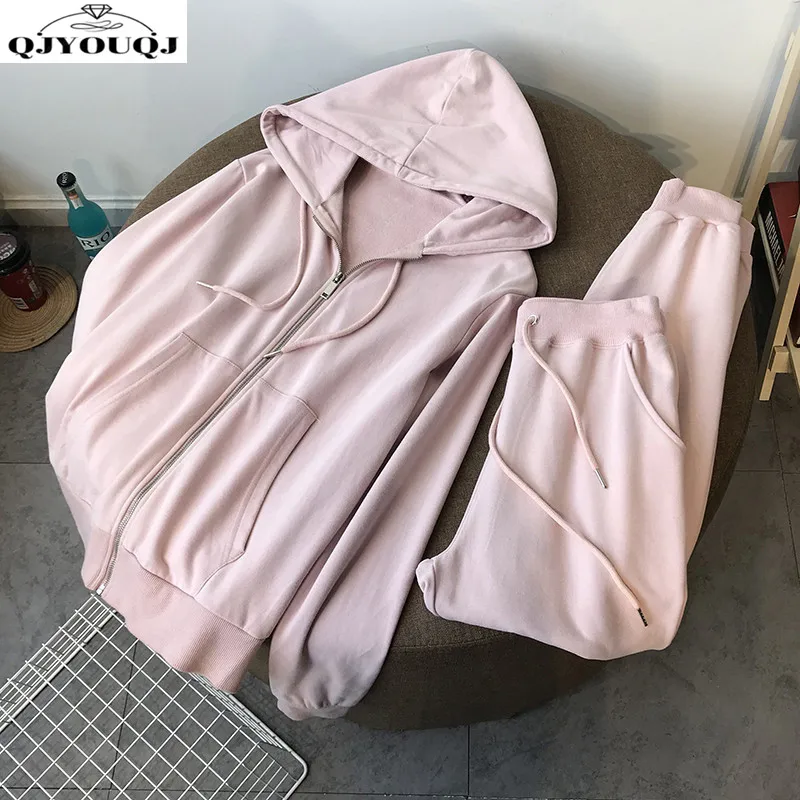 Autumn thin zipper hooded top+fashionable casual pants sports style two-piece set
Autumn thin zipper hooded top+fashionable casual pants sports style two-piece set