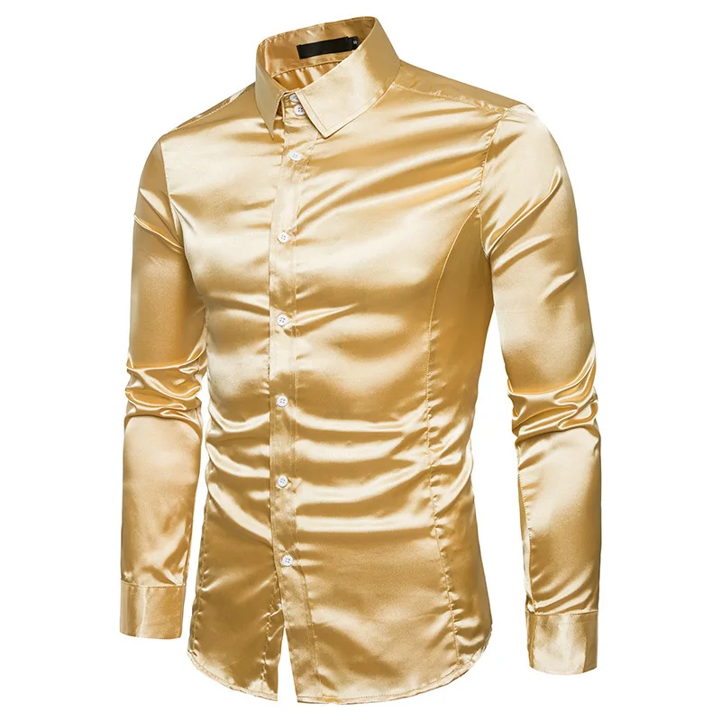 Men's Black Satin Luxury Dress Shirts Fashion Silk Smooth Tuxedo Shirt Solid Wedding Party Prom Casual Shirt Business Office
Men's Black Satin Luxury Dress Shirts Fashion Silk Smooth Tuxedo Shirt Solid Wedding Party Prom Casual Shirt Business Office