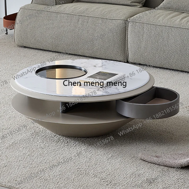Modern Round Coffee Side Table for Living Room Luxury Home Coffee Tables with Storage Creative Interior Decoration Center Table
Modern Round Coffee Side Table for Living Room Luxury Home Coffee Tables with Storage Creative Interior Decoration Center Table