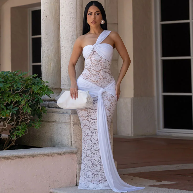Sexy See Through Floral Lace Birthday Dresses for Woman Elegant Formal Evening Patchwork Club Party Bodycon Maxi Dress Ribbon
Sexy See Through Floral Lace Birthday Dresses for Woman Elegant Formal Evening Patchwork Club Party Bodycon Maxi Dress Ribbon