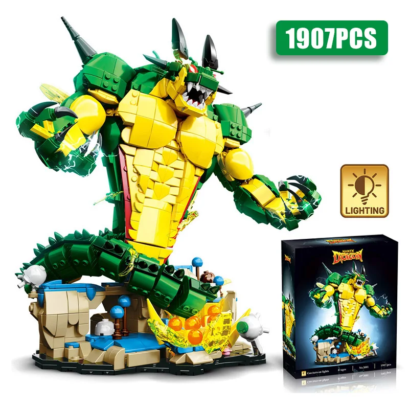 Creative 1907Pcs Divine Dragon Japanese Anime Model Building Blocks Dargon With Light Ball Bricks MOC Collection Toys Boys Gift
Creative 1907Pcs Divine Dragon Japanese Anime Model Building Blocks Dargon With Light Ball Bricks MOC Collection Toys Boys Gift