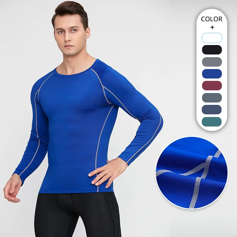 Men's fitness clothing, marathon running training, breathable long sleeved elastic tight fitting clothing
Men's fitness clothing, marathon running training, breathable long sleeved elastic tight fitting clothing