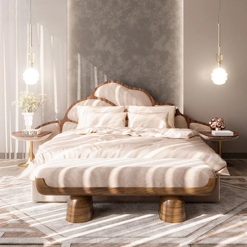 &c Minimalist Velvet Fabric Soft Durable Bed Frame Queen King Size Bed Frame Upholstered Villa Hotel Bedroom Set
&c Minimalist Velvet Fabric Soft Durable Bed Frame Queen King Size Bed Frame Upholstered Villa Hotel Bedroom Set