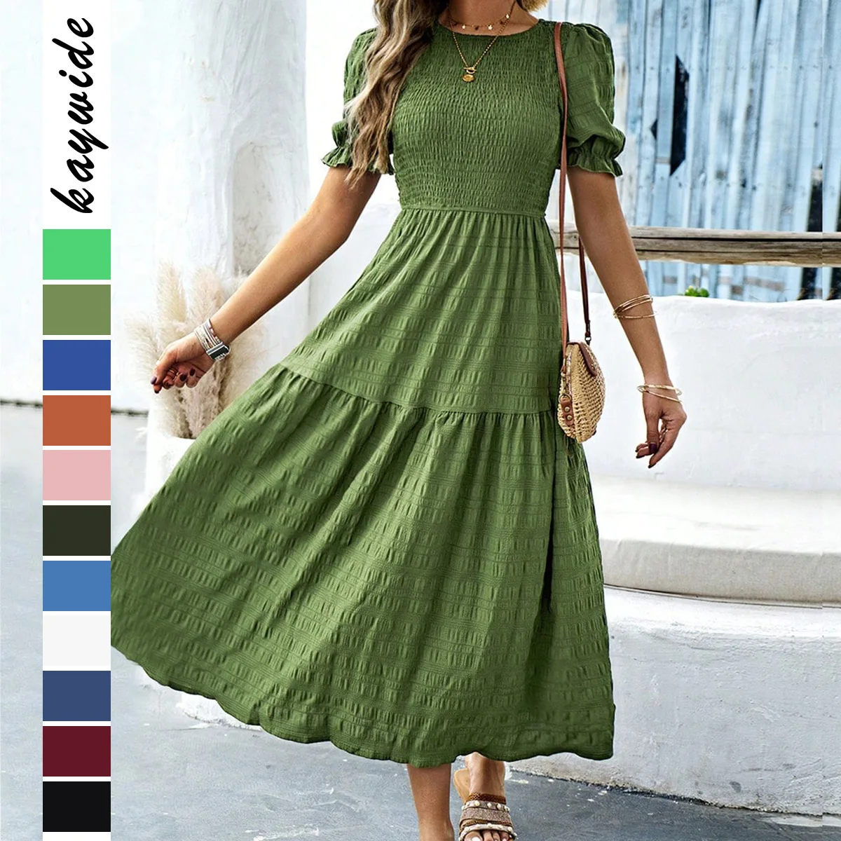 2026 NEW Women's Ruffled Maxi Dress Elegant Casual Dress, Spring-summer Fashion Solid-colour Elasticated Maxi Skirt
2026 NEW Women's Ruffled Maxi Dress Elegant Casual Dress, Spring-summer Fashion Solid-colour Elasticated Maxi Skirt