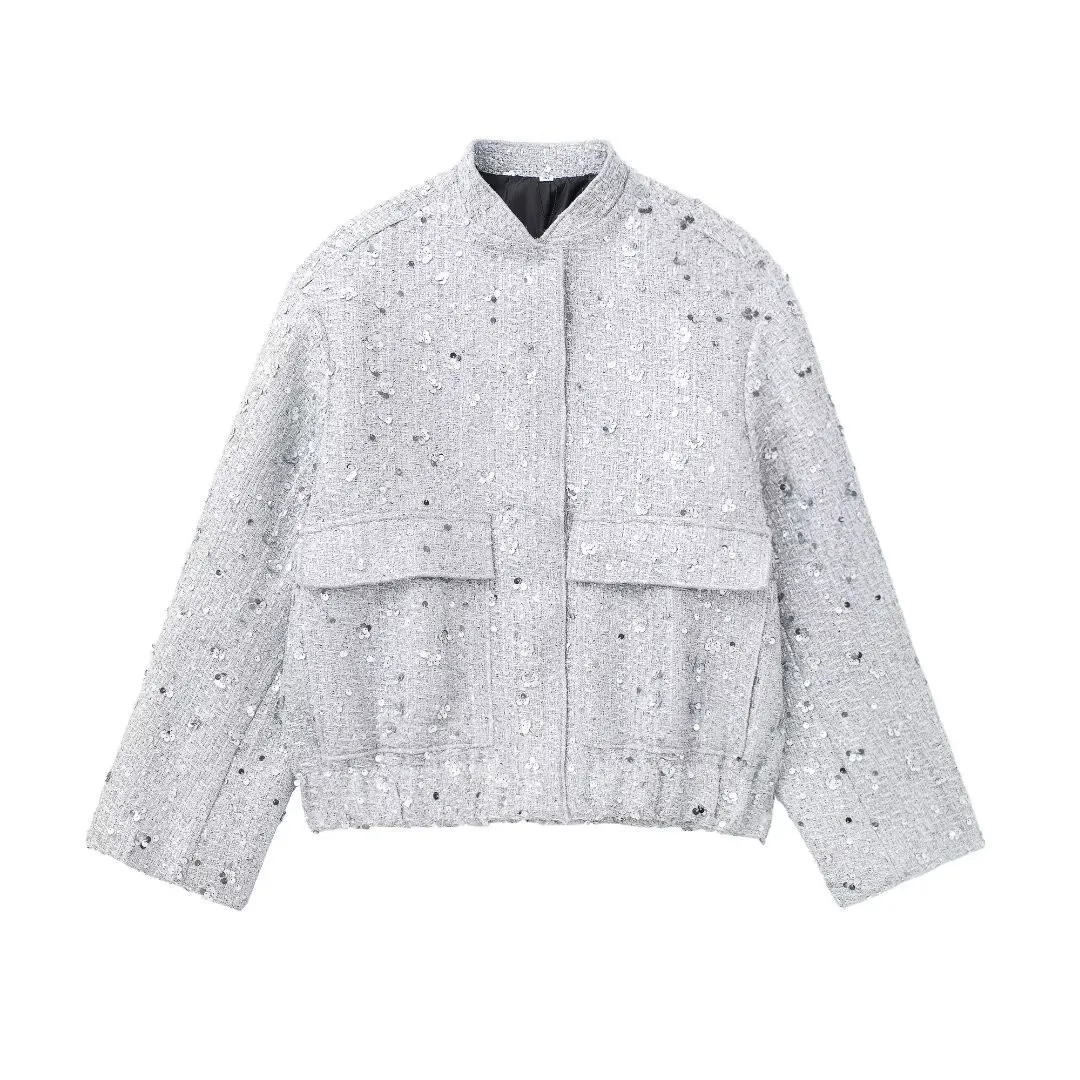 NINE ZAR Retro Casual Sequin Decorated Loose ort Jaet Outerwear Women's Faion Cact Size Autumn Collection Other Mate...
NINE ZAR Retro Casual Sequin Decorated Loose ort Jaet Outerwear Women's Faion Cact Size Autumn Collection Other Mate...