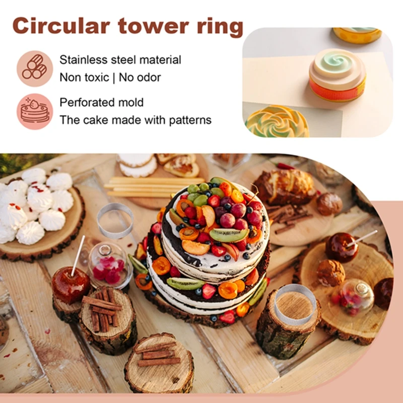 Cake making molds 10Pcs Round Dessert Stainless Steel Perforated Fruit Pie Quiche Cake Mousse Mold Kitchen Baking Mold 6cm
Cake making molds 10Pcs Round Dessert Stainless Steel Perforated Fruit Pie Quiche Cake Mousse Mold Kitchen Baking Mold 6cm