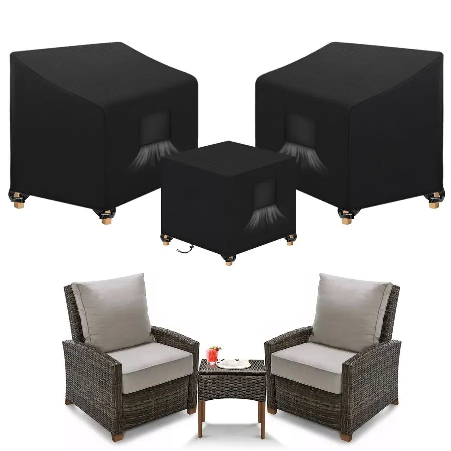 3 Piece Outdoor Veranda Patio Garden Furniture Cover Set with 420D Durable and Water Resistant Fabric,Fit for Outdoor Wicker Pa
3 Piece Outdoor Veranda Patio Garden Furniture Cover Set with 420D Durable and Water Resistant Fabric,Fit for Outdoor Wicker Pa