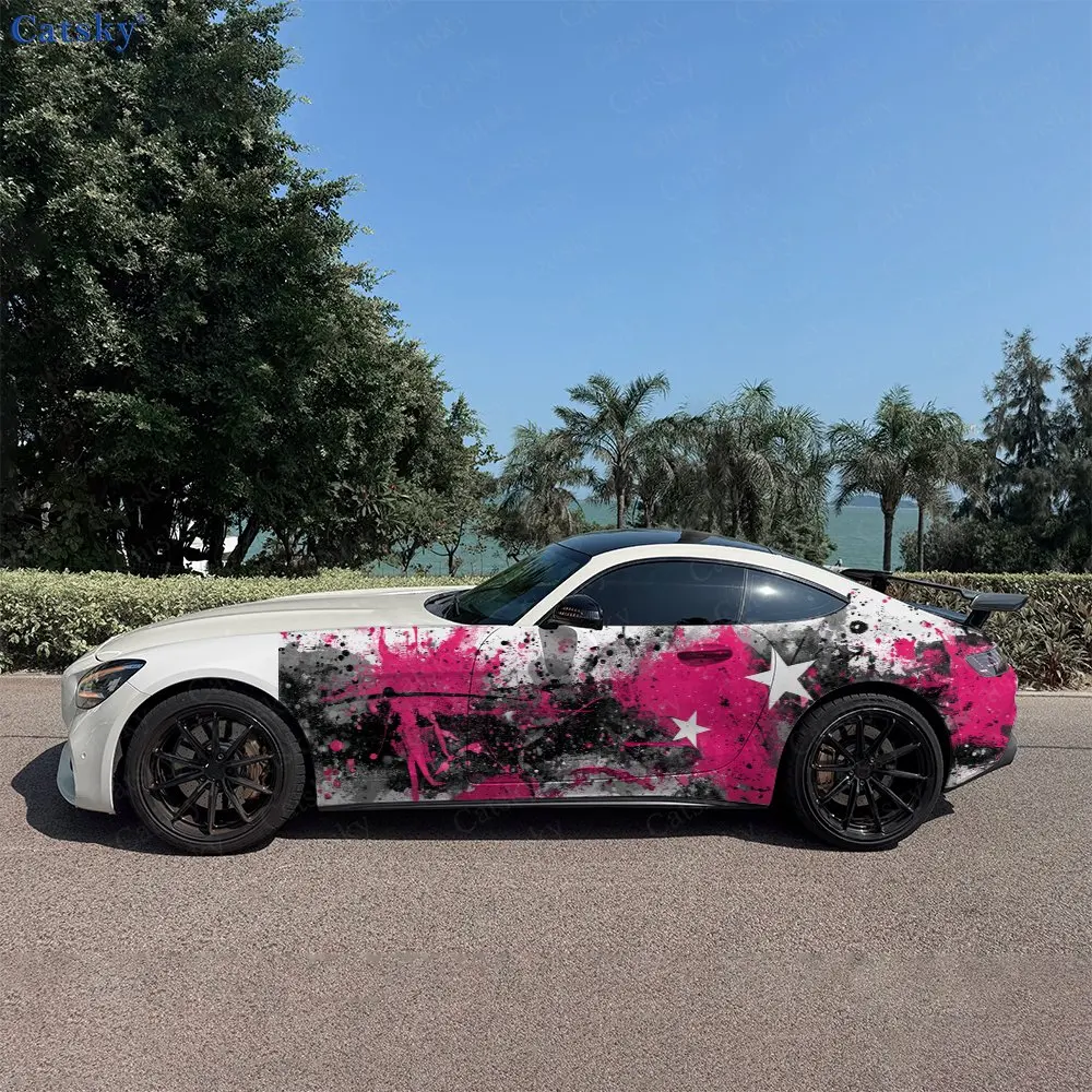 2pcs Pink & Black Grunge Splatter Star Car Side Wraps, Self-Adhesive PVC Waterproof & Scratch-Resistant Stickers, Car Accessory
2pcs Pink & Black Grunge Splatter Star Car Side Wraps, Self-Adhesive PVC Waterproof & Scratch-Resistant Stickers, Car Accessory