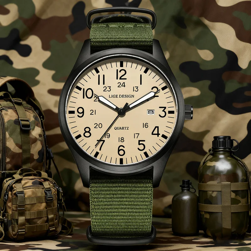 LIGE Top Brand Luxury Men Quartz Watch Date Nylon Leather Waterproof Luminous Military Sports Watches For Men+Gift Box
LIGE Top Brand Luxury Men Quartz Watch Date Nylon Leather Waterproof Luminous Military Sports Watches For Men+Gift Box