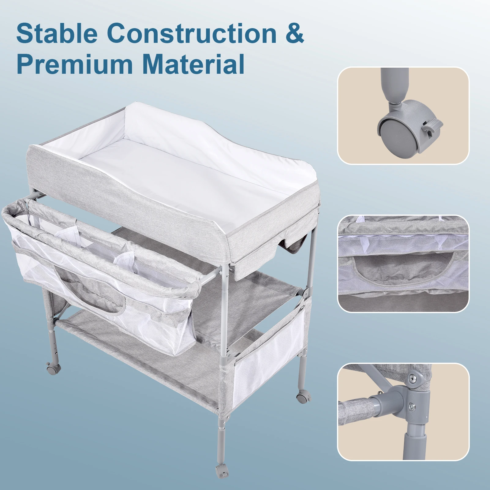 Changing Table Foldable Waterproof Diaper Changing Table Adjustable Children's Dresser w/Wheels for Car Home Children Boys Girls
Changing Table Foldable Waterproof Diaper Changing Table Adjustable Children's Dresser w/Wheels for Car Home Children Boys Girls