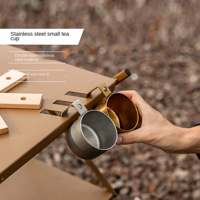Outdoor Camping Beautiful Small Teacup Double 304 Stainless Steel Thickened Heat Resistant Wear Resistant Camping Tea Cup
Outdoor Camping Beautiful Small Teacup Double 304 Stainless Steel Thickened Heat Resistant Wear Resistant Camping Tea Cup