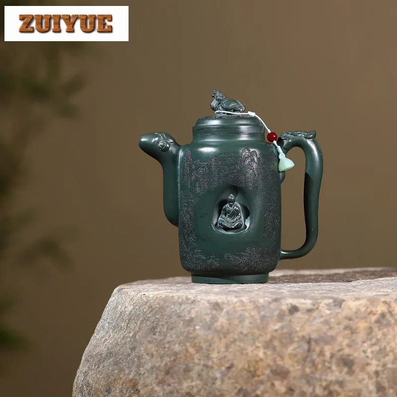 410 мл элегантные фиолетовые глиняные чайники Исин, горшок ручной работы, чайник из необработанной руды, черновато-зеленая грязь с ситечком, чайный сервиз Zisha, чайные услуги
410 мл элегантные фиолетовые глиняные чайники Исин, горшок ручной работы, чайник из необработанной руды, черновато-зеленая грязь с ситечком, чайный сервиз Zisha, чайные услуги