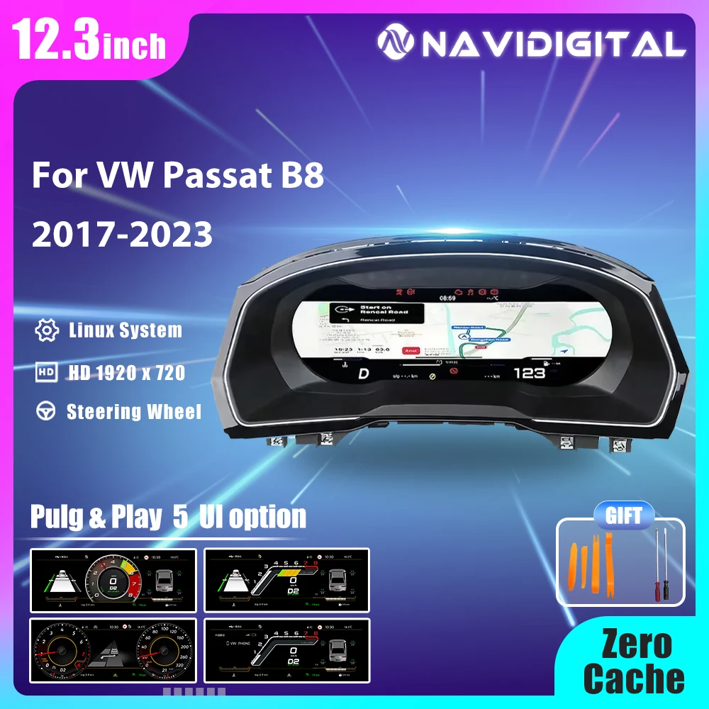 Кластер цифрового измерителя с ЖК-дисплеем 12,3 дюйма для Volkswagen Passat B8 CC, вариант 2017, 18, 19, 20, 21, 3 года, Ntg4.5, кластер радиоинструмента
Кластер цифрового измерителя с ЖК-дисплеем 12,3 дюйма для Volkswagen Passat B8 CC, вариант 2017, 18, 19, 20, 21, 3 года, Ntg4.5, кластер радиоинструмента