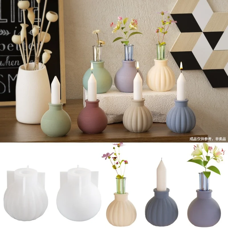DIY Pumpkin Vase Candlestick Silicone Mold Smooth Striped Flower Arranger Candle Base Resin Epoxy Mold Home Decoration Storage
DIY Pumpkin Vase Candlestick Silicone Mold Smooth Striped Flower Arranger Candle Base Resin Epoxy Mold Home Decoration Storage