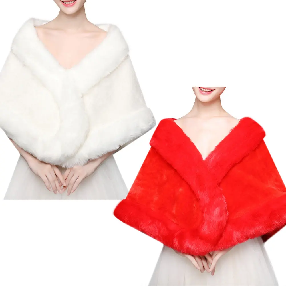 Bride Warm Shawl White Winter Wedding Dress Accessories Elegant Bridal Tippet Shoulder Cape for Party Banquet Cappa
Bride Warm Shawl White Winter Wedding Dress Accessories Elegant Bridal Tippet Shoulder Cape for Party Banquet Cappa