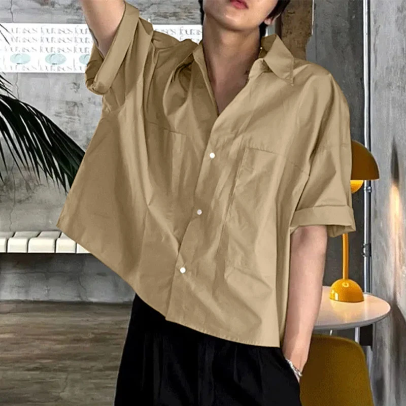 Summer Men Shirt Solid Color Lapel Half Sleeve Streetwear Men Clothing 2024 Korean Style Fashion Casual Shirts S-5XL INCERUN
Summer Men Shirt Solid Color Lapel Half Sleeve Streetwear Men Clothing 2024 Korean Style Fashion Casual Shirts S-5XL INCERUN