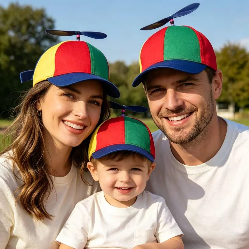 Funny Propeller Baseball Cap Colorful Helicopter Hat Adjustable Rainbow Sun Hat for Adults Kids Party Outdoor Cosplay gife
Funny Propeller Baseball Cap Colorful Helicopter Hat Adjustable Rainbow Sun Hat for Adults Kids Party Outdoor Cosplay gife