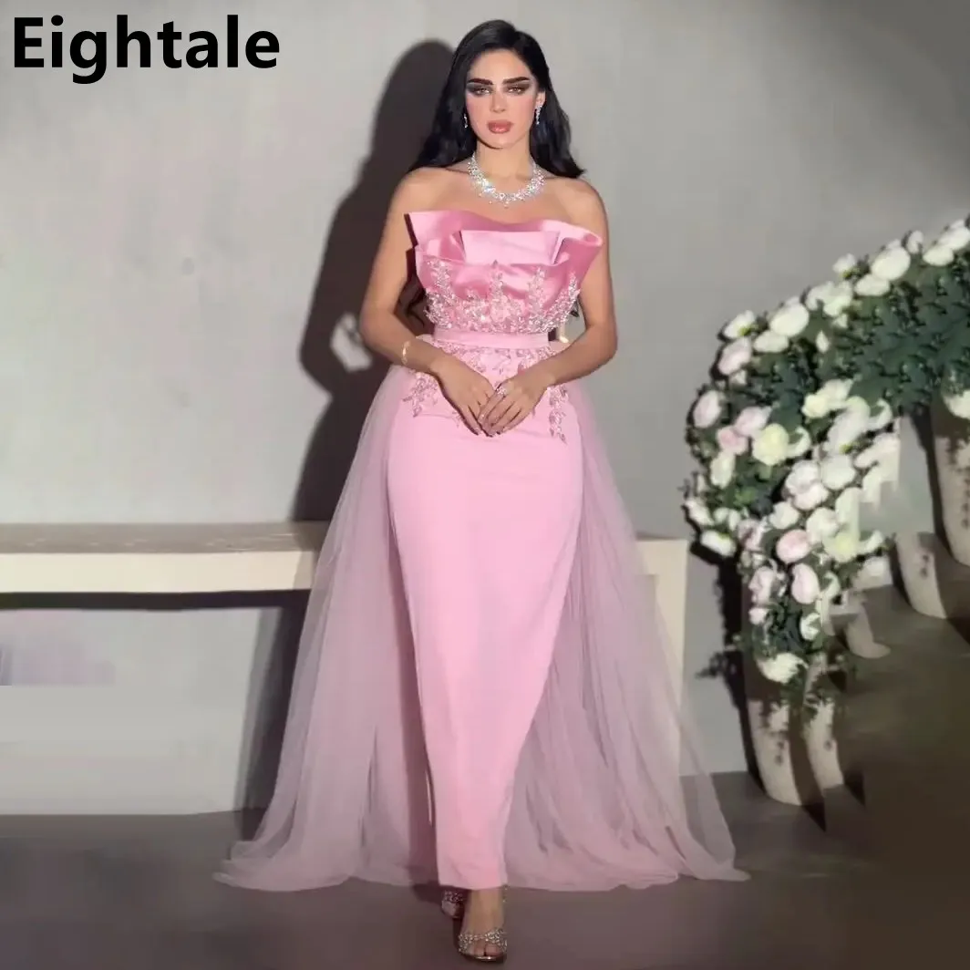 Eightale Pink Mermaid Strapless Beaded Prom Dress Saudi Arabic Evening Dress Women Formal Party Gown Robes De Soirée Customized
Eightale Pink Mermaid Strapless Beaded Prom Dress Saudi Arabic Evening Dress Women Formal Party Gown Robes De Soirée Customized