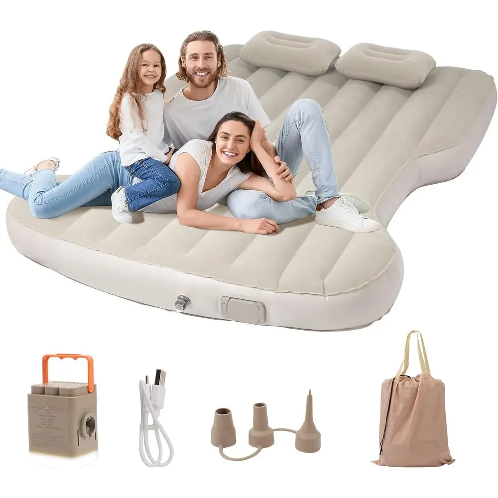 Wireless Charging Inflatable Car Camping Mattress with 2 Pillows, Storage Bag, and Accessories 2020-2024
Wireless Charging Inflatable Car Camping Mattress with 2 Pillows, Storage Bag, and Accessories 2020-2024