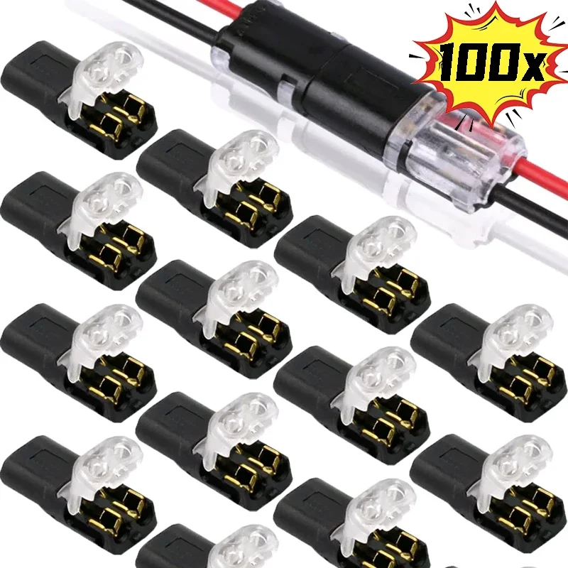 1/100PC Double Wire Plug-in Connectors with Locking Buckle Car Wire 2 Way Terminal Block Waterproof Quick Connector Cable Clamps
1/100PC Double Wire Plug-in Connectors with Locking Buckle Car Wire 2 Way Terminal Block Waterproof Quick Connector Cable Clamps