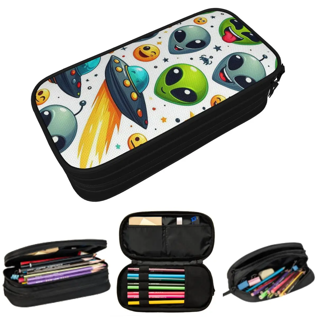 Green Alien And UFO Pattern Pencil Case for Kids Gifts Pen Box Pencil Bag Stationery Supplies Pen Holder Bag
Green Alien And UFO Pattern Pencil Case for Kids Gifts Pen Box Pencil Bag Stationery Supplies Pen Holder Bag