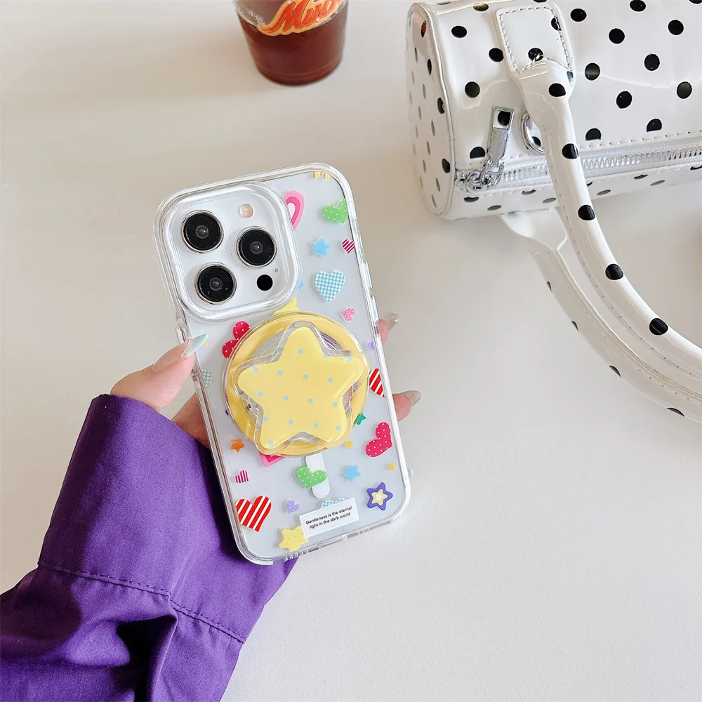 Colorful Color Love heart Stars Magsafe Wireless Charge Case For iPhone 13 11 12 14 15 16 Pro Max stars Magnetic Holder
Colorful Color Love heart Stars Magsafe Wireless Charge Case For iPhone 13 11 12 14 15 16 Pro Max stars Magnetic Holder