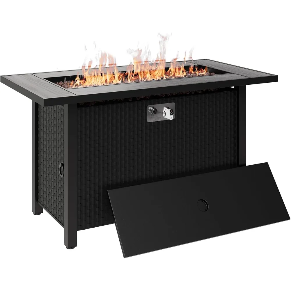 45 inch Outdoor Propane Fire Pit 50,000 BTU Gas Fire Pit Table with Lid, Lava Rock, Waterproof Cover, Rectangle Gas
45 inch Outdoor Propane Fire Pit 50,000 BTU Gas Fire Pit Table with Lid, Lava Rock, Waterproof Cover, Rectangle Gas