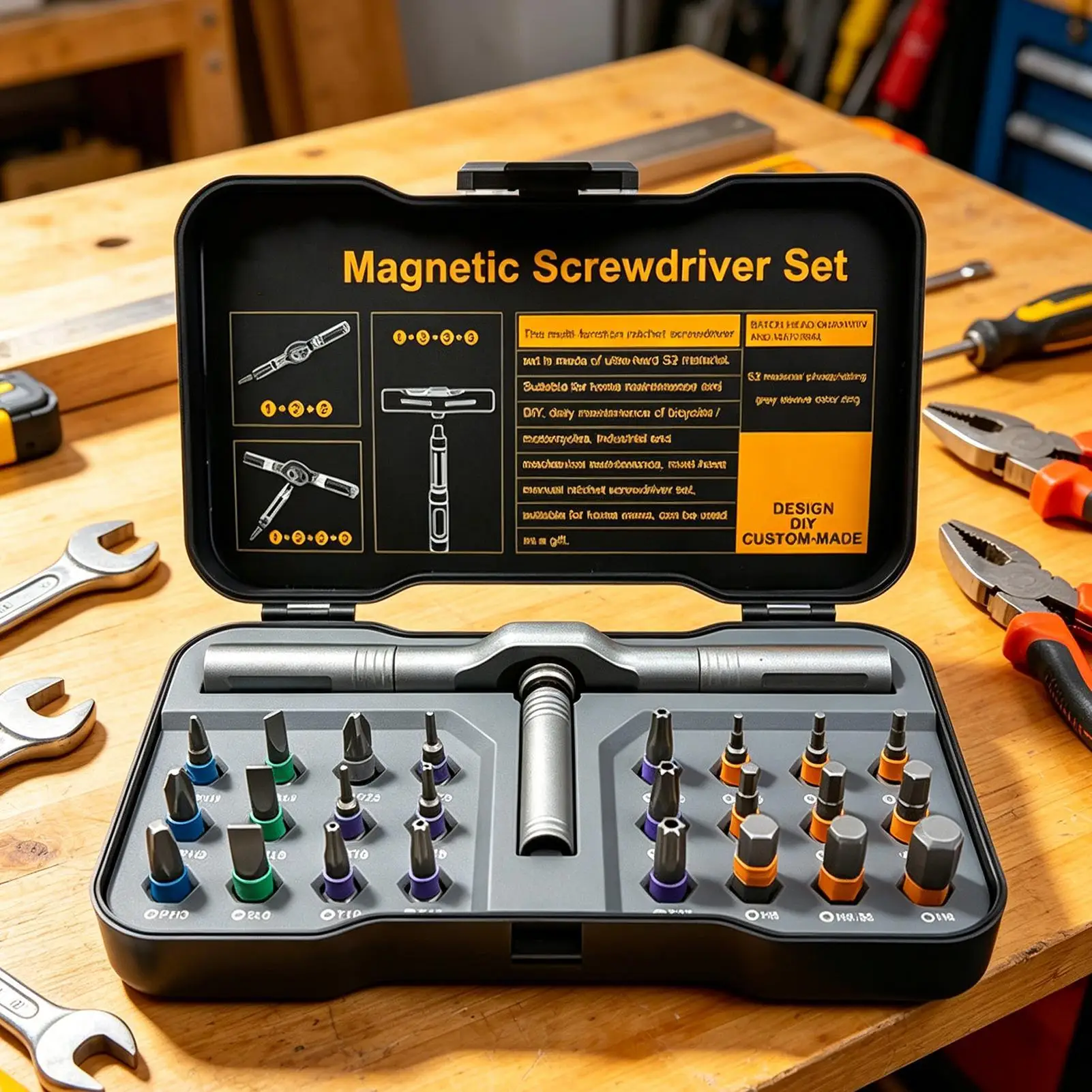 Screwdriver Ratchet Set 24-in-1 Maintenance Spanner Tool Kit Electrician Screwdriver Set For Automotive Home Garage Workshop
Screwdriver Ratchet Set 24-in-1 Maintenance Spanner Tool Kit Electrician Screwdriver Set For Automotive Home Garage Workshop