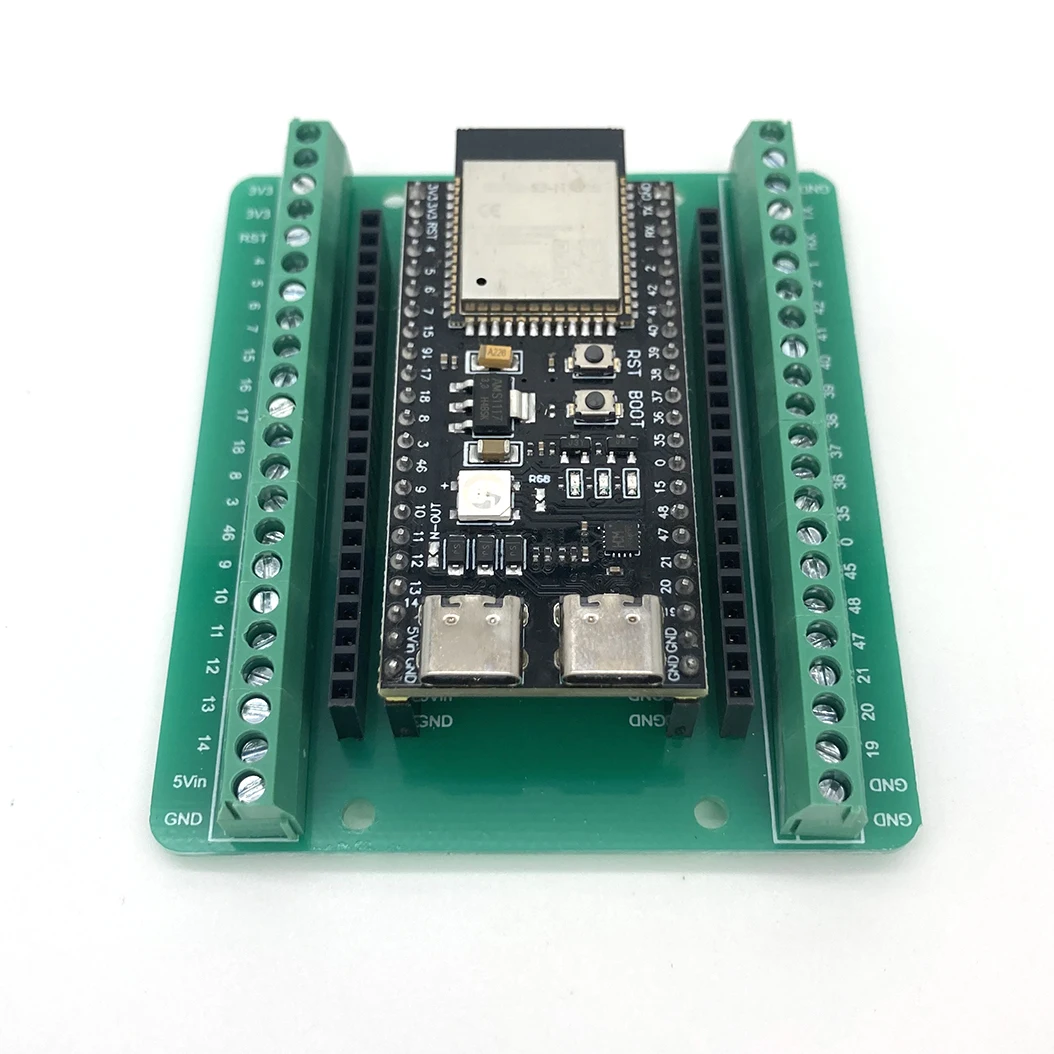 ESP32-S3-WROOM1 N16R Development Board with Expansion Adapter Kit IPEX 2.4G Wifi BT Module MCU ESP32S3 44Pin Type-C For Arduino
ESP32-S3-WROOM1 N16R Development Board with Expansion Adapter Kit IPEX 2.4G Wifi BT Module MCU ESP32S3 44Pin Type-C For Arduino