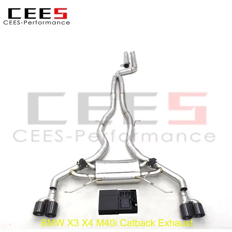 CEES Stainless Steel Catback Exhaust Performance Valved Muffler for BMW X3/X4 M40i 3.0T 2016-2023 Car Exhaust Pipe Escape
CEES Stainless Steel Catback Exhaust Performance Valved Muffler for BMW X3/X4 M40i 3.0T 2016-2023 Car Exhaust Pipe Escape