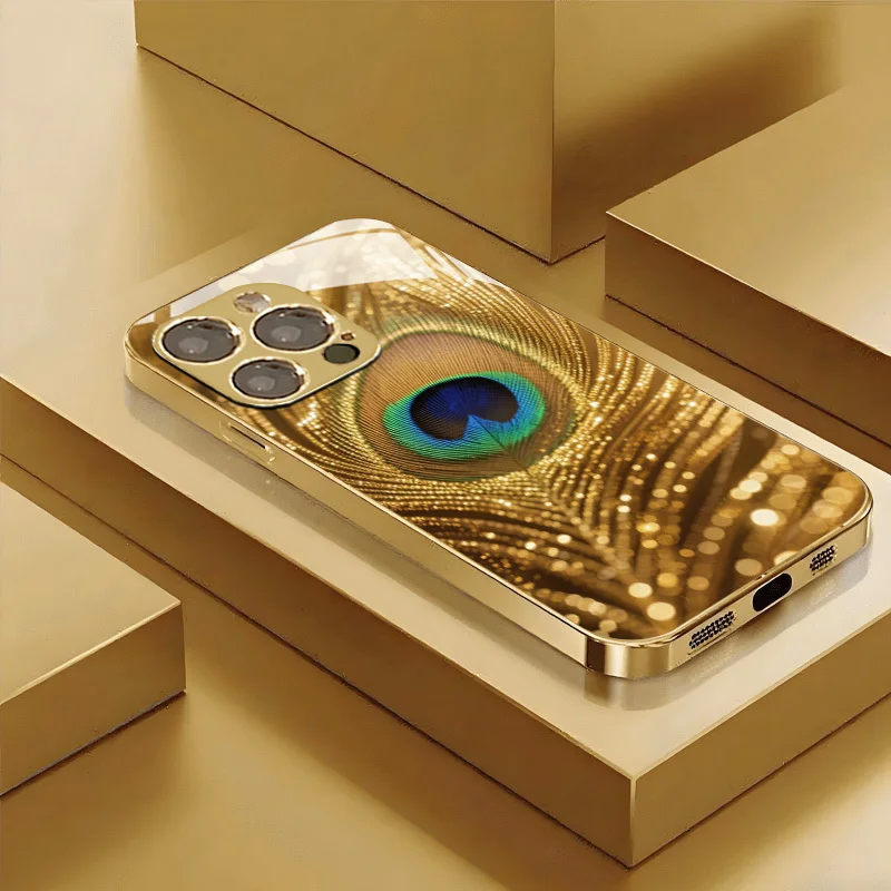 Fashionable peacock feather glass phone case suitable for iPhone 17 16 15 14 13 12 11 Pro/Max/Plus anti drop and shockproof
Fashionable peacock feather glass phone case suitable for iPhone 17 16 15 14 13 12 11 Pro/Max/Plus anti drop and shockproof