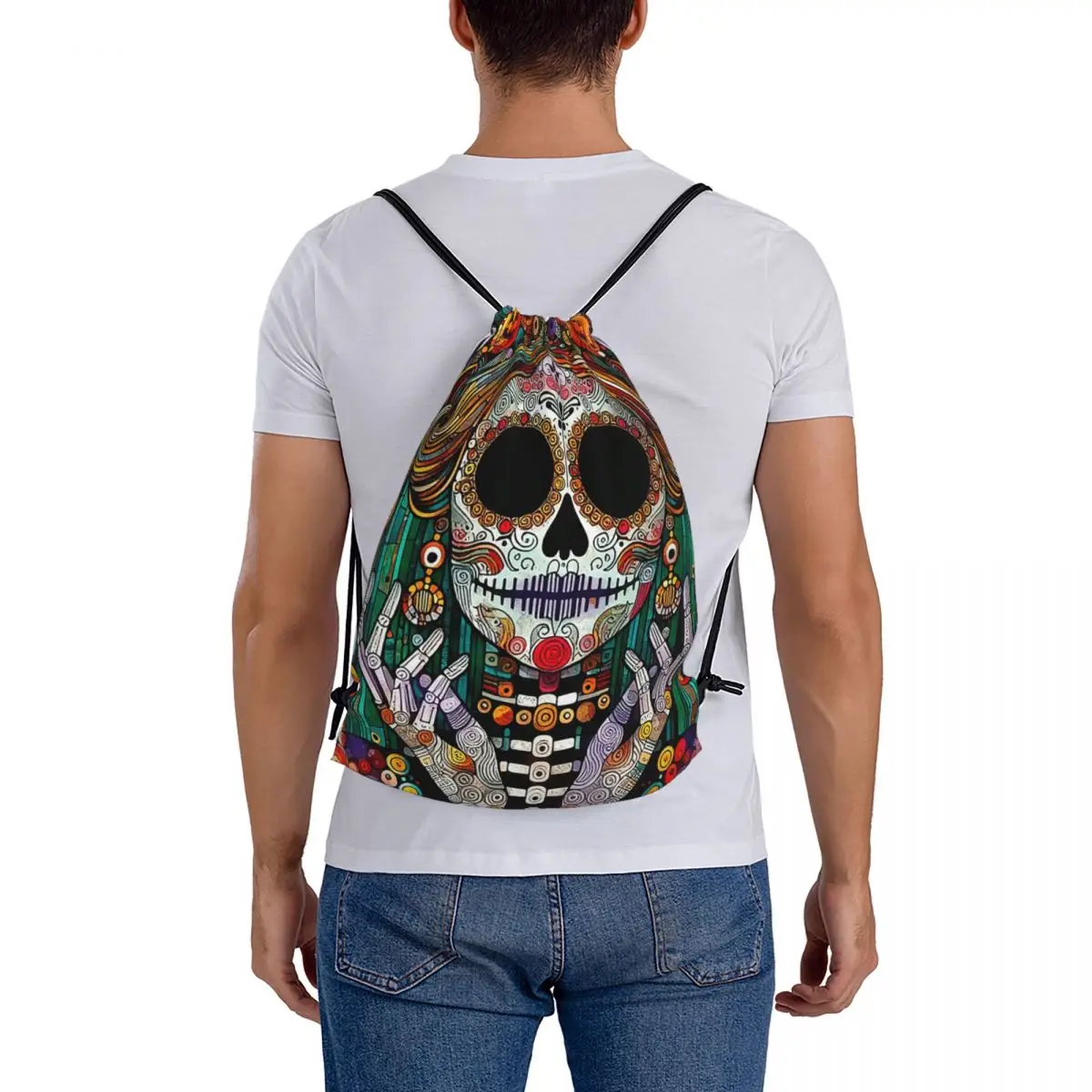 Mexican Catrina Girl Day Of The Dead Sugar Skull Backpacks Casual Drawstring Bags Storage Bag Book Bags for Man Woman School
Mexican Catrina Girl Day Of The Dead Sugar Skull Backpacks Casual Drawstring Bags Storage Bag Book Bags for Man Woman School