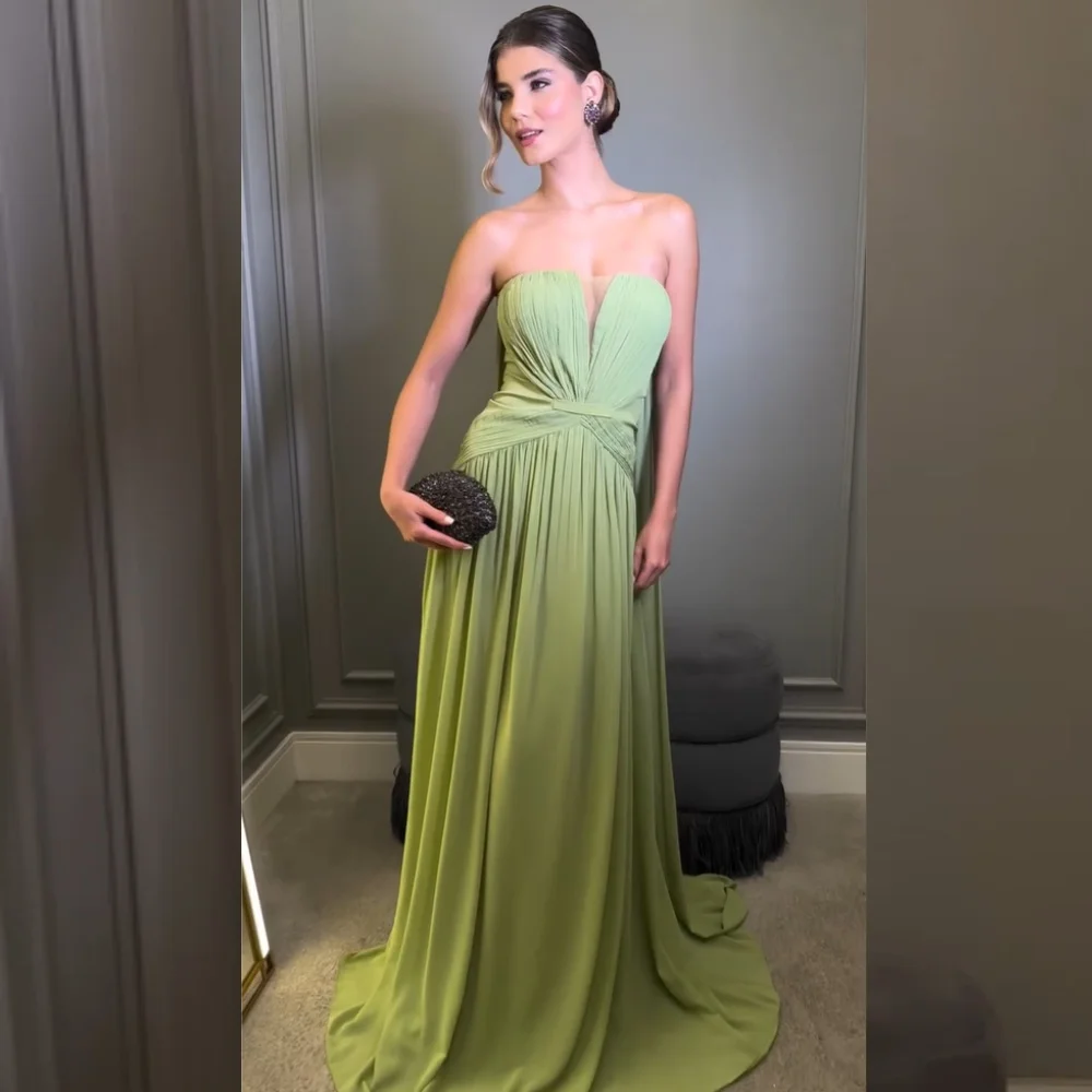 Customized Chinese Style Chiffon Pleat A-line Strapless Long Dresses Bespoke Occasion Celebrity Exquisite Classic
Customized Chinese Style Chiffon Pleat A-line Strapless Long Dresses Bespoke Occasion Celebrity Exquisite Classic
