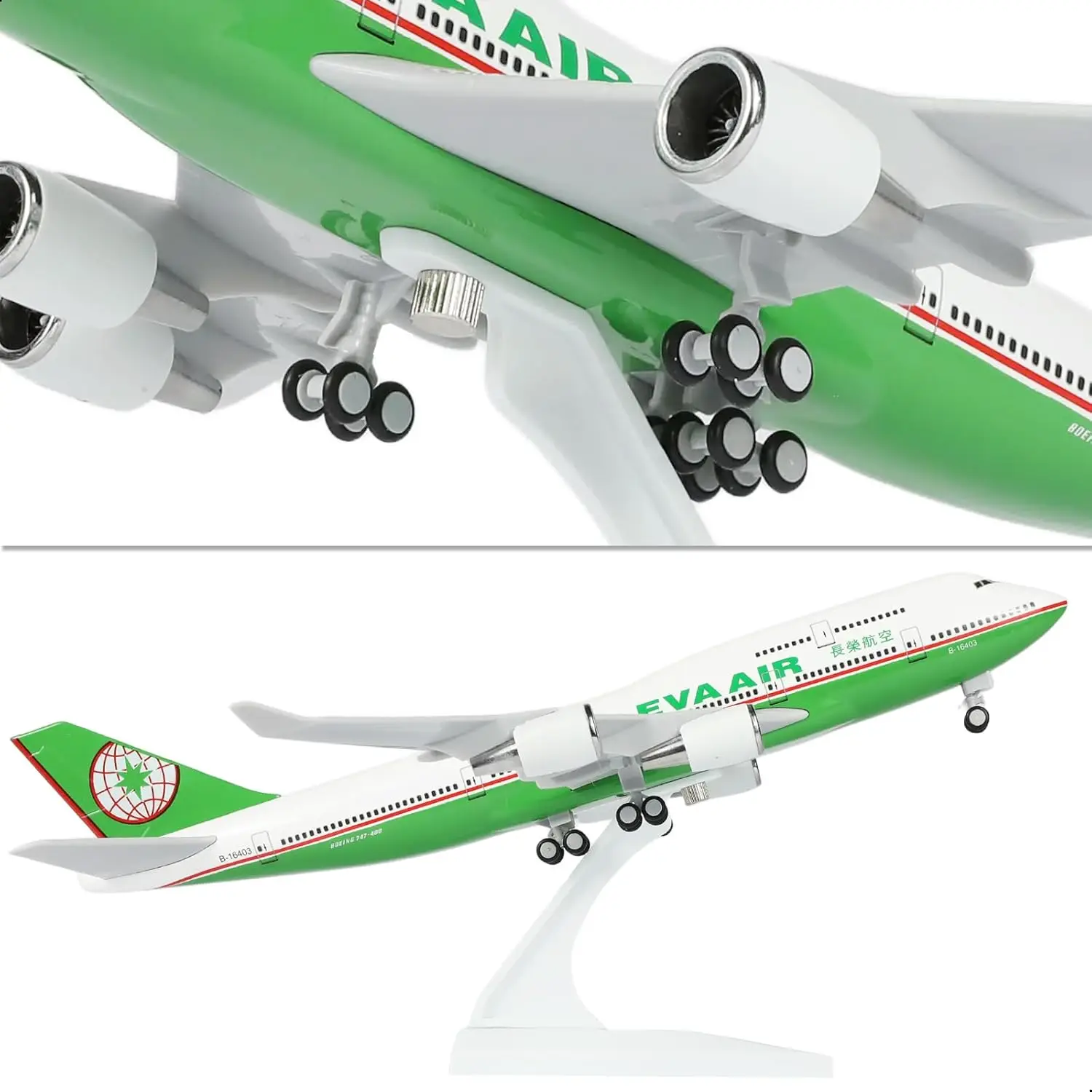 30cm Airplane Model Kit For EVA Air B747 Diecast Resin Airplane Model Toys with Stand Wheel for Collections and Displays
30cm Airplane Model Kit For EVA Air B747 Diecast Resin Airplane Model Toys with Stand Wheel for Collections and Displays