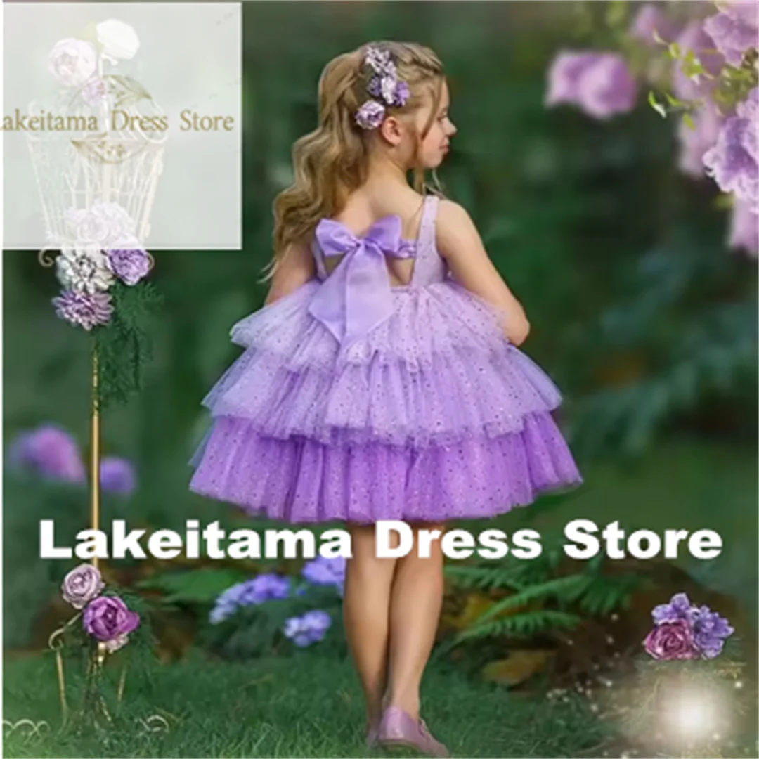 Customization Wedding Sequins Lovely Lavender Flower Girl Dresses for Mini Tiered Baby Girl Prom Gown for Photoshoot First Commu
Customization Wedding Sequins Lovely Lavender Flower Girl Dresses for Mini Tiered Baby Girl Prom Gown for Photoshoot First Commu