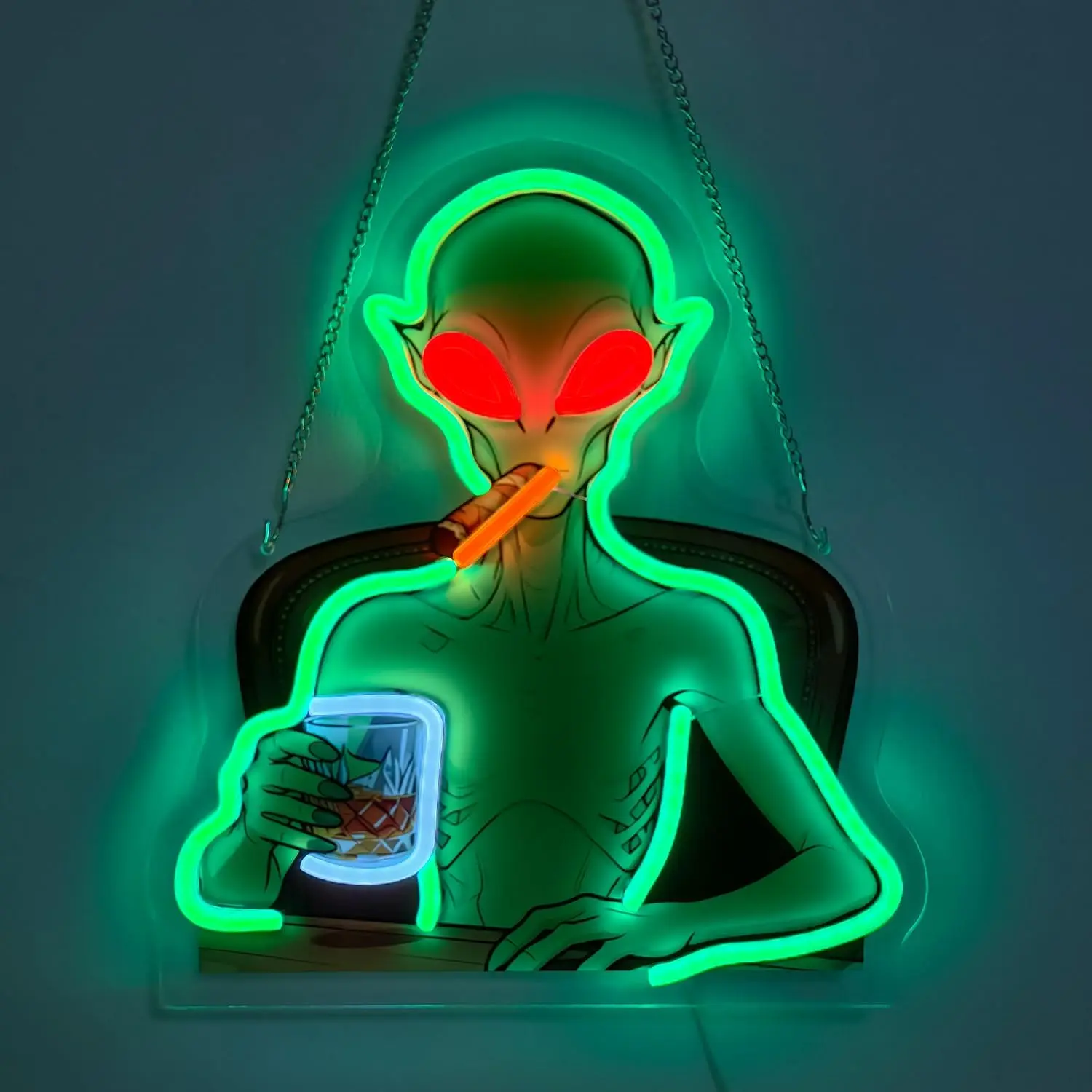Alien Neon Sign USB Powered Green Space LED Neon Light for Kid Room Bar Gaming Room Bedroom Decoration Gift Art Wall Light
Alien Neon Sign USB Powered Green Space LED Neon Light for Kid Room Bar Gaming Room Bedroom Decoration Gift Art Wall Light